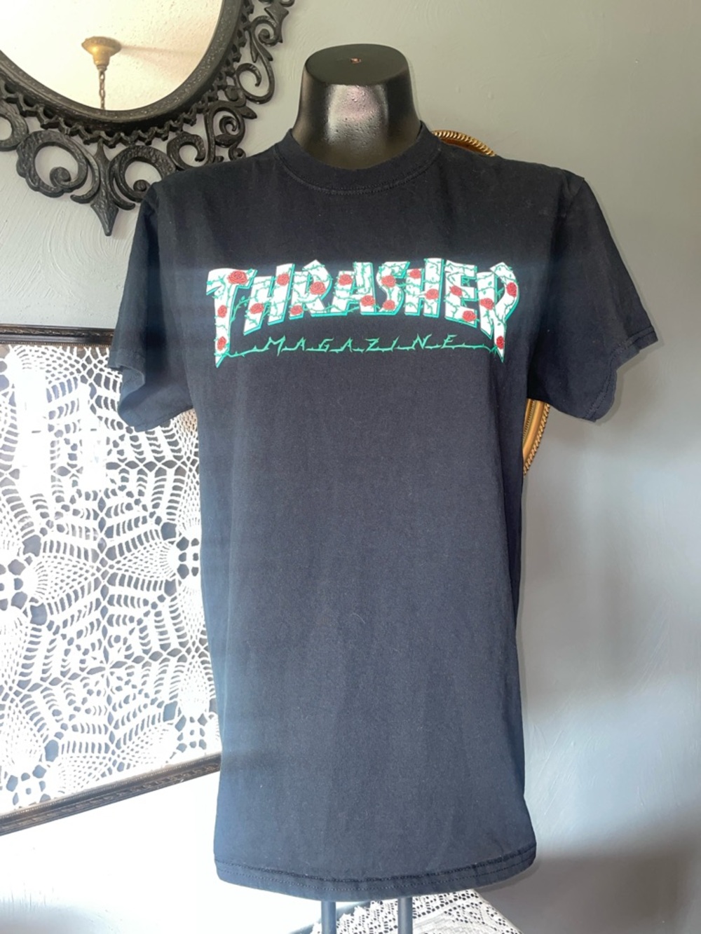 Vintage 90s Thrasher Magazine Graphic Tee - Punk Skater Style